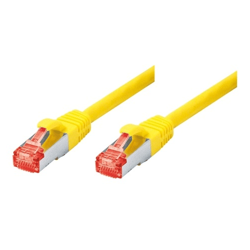 Tecline - Patch-Kabel - RJ-45 (M) zu RJ-45 (M) - 25 cm - SSTP-Kabel - CAT 6 - halogenfrei - Gelb Tecline - Patch-Kabel - RJ-45 (M) zu RJ-45 (M) - 25 cm - SSTP-Kabel - CAT 6 - halogenfrei - Gelb