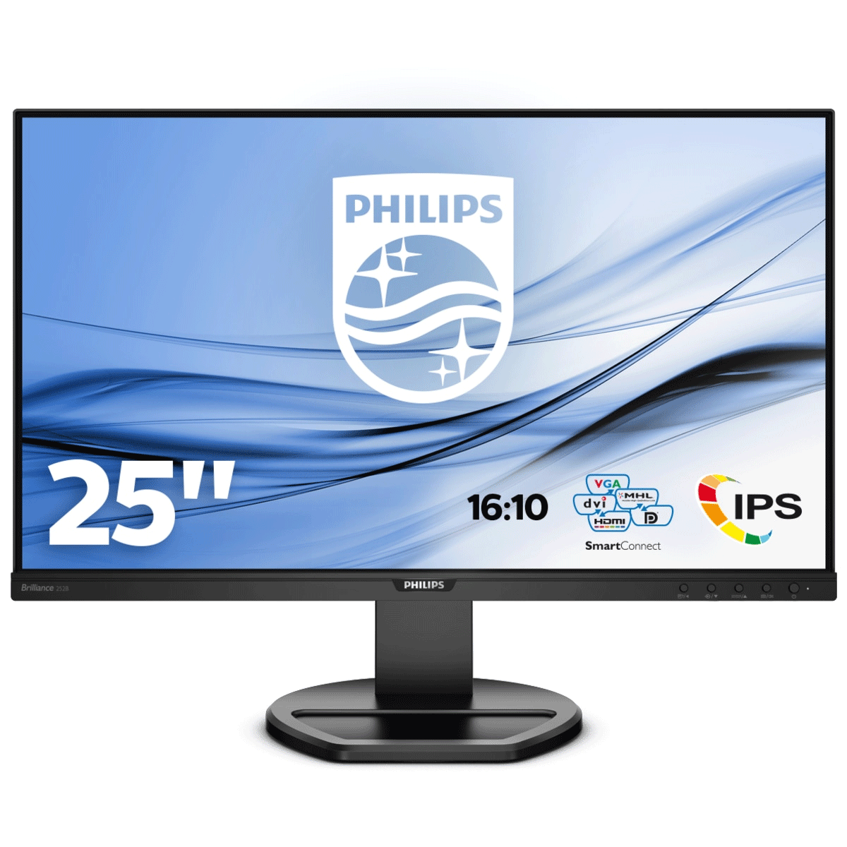 Philips B Line 252B9 - LED-Monitor - 63.4 cm (25") - 1920 x 1200 WUXGA @ 60 Hz - IPS - 300 cd/m² - 1000:1 - 5 ms - HDMI, DVI-D, VGA, DisplayPort - Lautsprecher - Black Texture
