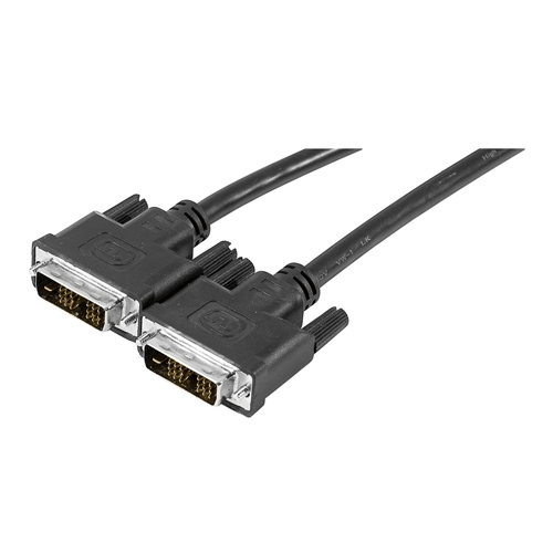 exertis Connect - DVI-Kabel - Single Link - DVI-D (M) zu DVI-D (M) - 3 m - Daumenschrauben - Schwarz