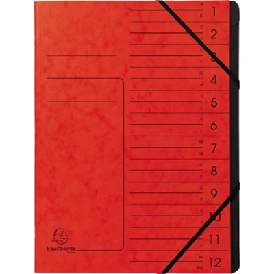 Exacompta 541205E, Project folder, A4, Karton, Rot, 355 g/m², Gummiband