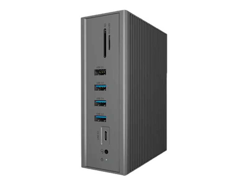 ICY BOX IB-DK2262AC - Dockingstation - USB-C - 2 x HDMI, VGA - 1GbE - 65 Watt - Europa