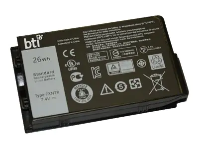 BTI - Laptop-Batterie (gleichwertig mit: Dell 7XNTR, Dell FH8RW) - Lithium-Ionen - 2 Zellen - 3420 mAh - für Dell Latitude 12 Rugged Tablet 7202