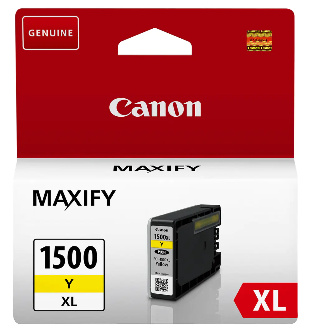 Canon PGI-1500XL Y - 12 ml - Hohe Ergiebigkeit - Gelb - Original - Tintenbehälter - für MAXIFY MB2050, MB2150, MB2155, MB2350, MB2750, MB2755 Canon PGI-1500XL Y - 12 ml - Hohe Ergiebigkeit - Gelb - Original - Tintenbehälter - für MAXIFY MB2050, MB2150, MB2155, MB2350, MB2750, MB2755