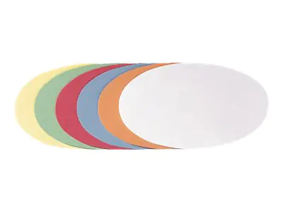 Franken GmbH FRANKEN - Moderationskarte - Oval - 11 x 19 cm - weiß, Gelb, Rot, grün, orange, Hellblau (Packung mit 300) UMZS 1119 99