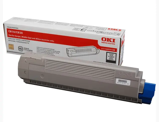 OKI - Schwarz - Original - Tonerpatrone - für C810CDTN, 810DN, 810N, 830CDTN, 830dn, 830dtn, 830n OKI - Schwarz - Original - Tonerpatrone - für C810CDTN, 810DN, 810N, 830CDTN, 830dn, 830dtn, 830n