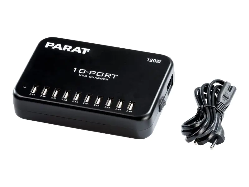 PARAT PARAPROJECT MC10 - Netzteil - 120 Watt - 2.4 A - 10 Ausgabeanschlussstellen (USB) - Europa