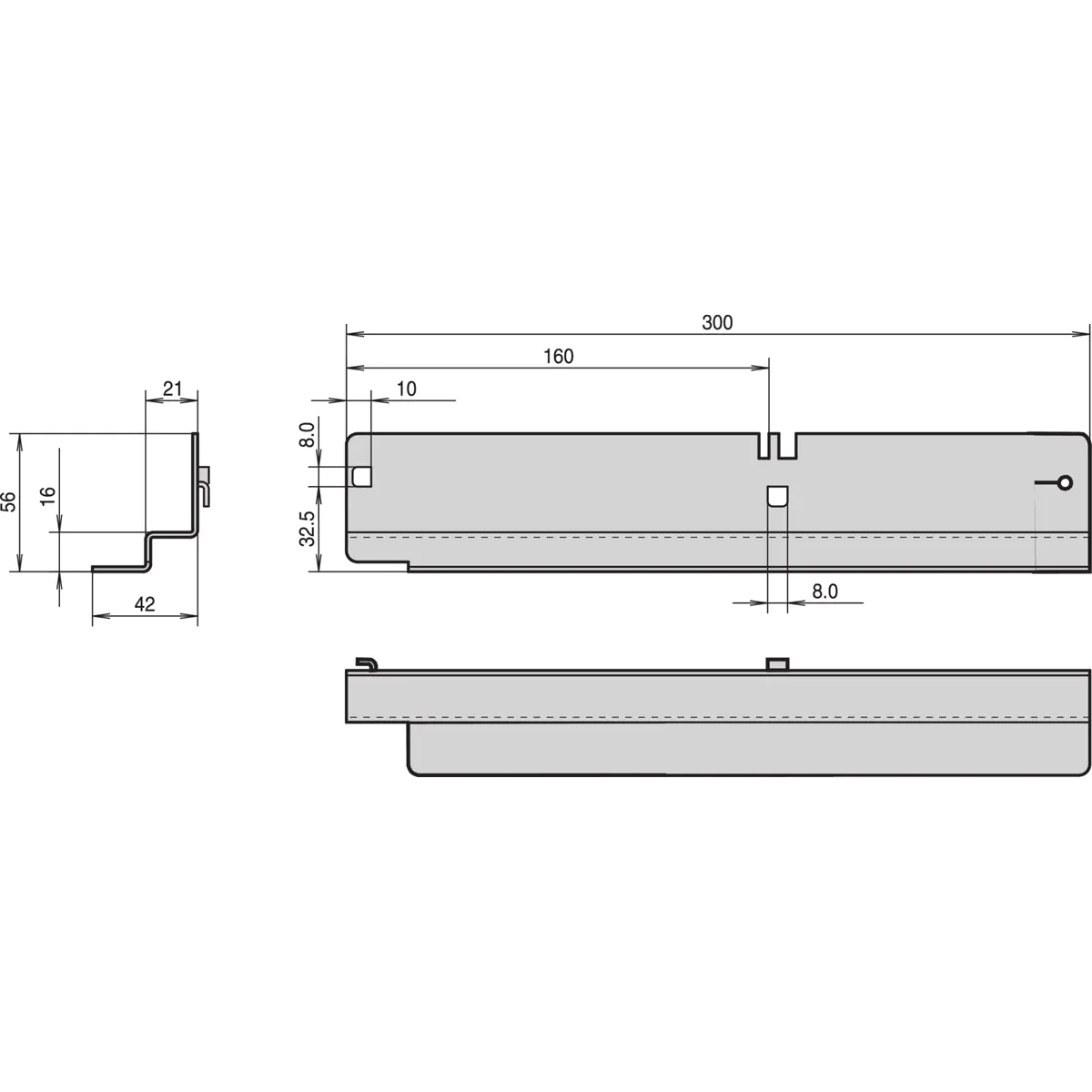 SCHROFF GLEITSCHIENEN 300T 40KG 1PA