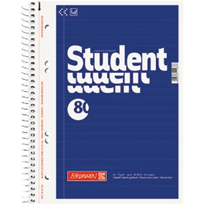 Brunnen 1067951, Einfarbig, Blau, A5, 80 Blätter, 70 g/m², Liniertes Papier