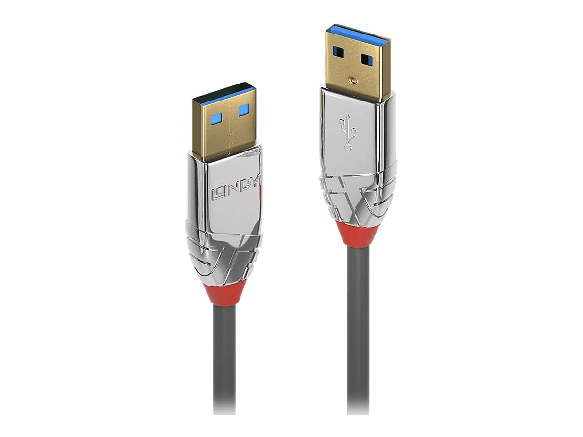 Lindy CROMO - USB-Kabel - USB Typ A (M) zu USB Typ A (M) - USB 3.0 - 50 cm - rund - Grau