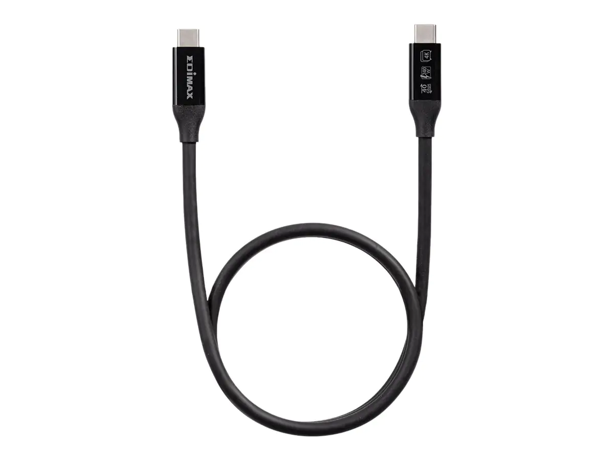 Edimax UC4 Series - USB-Kabel - 24 pin USB-C (M) zu 24 pin USB-C (M) - USB4 / Thunderbolt 3 / DisplayPort - 20 V - 5 A - 3 m - Fast Power Charging (240W), 5K Unterstützung, 4K Unterstützung, bis zu 40 Gbps Datentransferrate