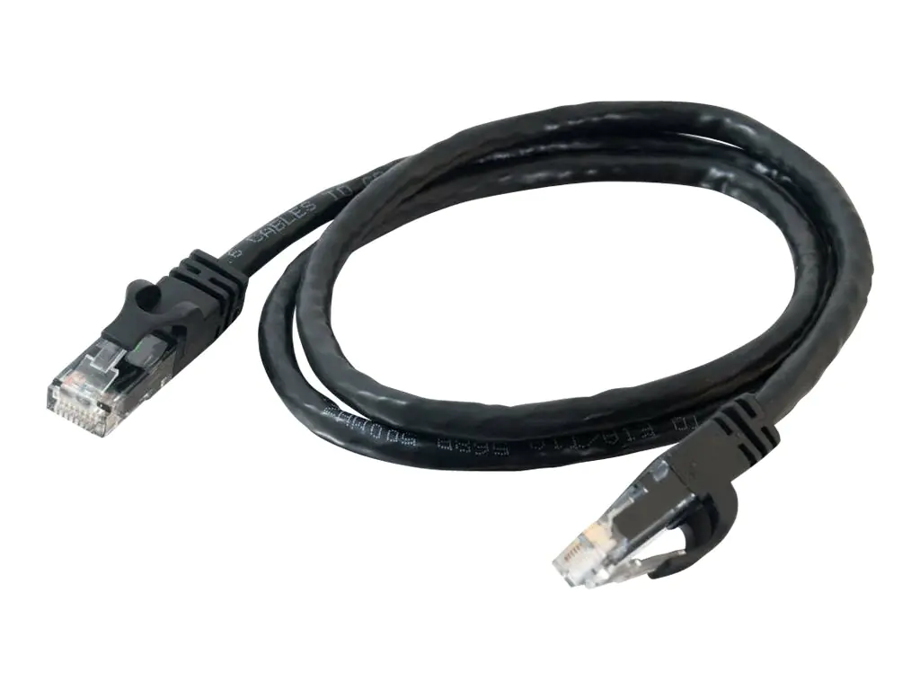 C2G Cat6 Booted Unshielded (UTP) Network Patch Cable - Patch-Kabel - RJ-45 (M) zu RJ-45 (M) - 3 m - UTP - CAT 6 - geformt, ohne Haken, verseilt - Schwarz