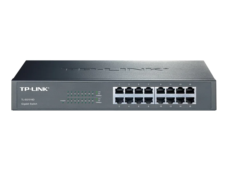 TP-Link TL-SG1016D 16-Port Gigabit Switch - Switch - unmanaged - 16 x 10/100/1000 - Desktop TP-Link TL-SG1016D 16-Port Gigabit Switch - Switch - unmanaged - 16 x 10/100/1000 - Desktop