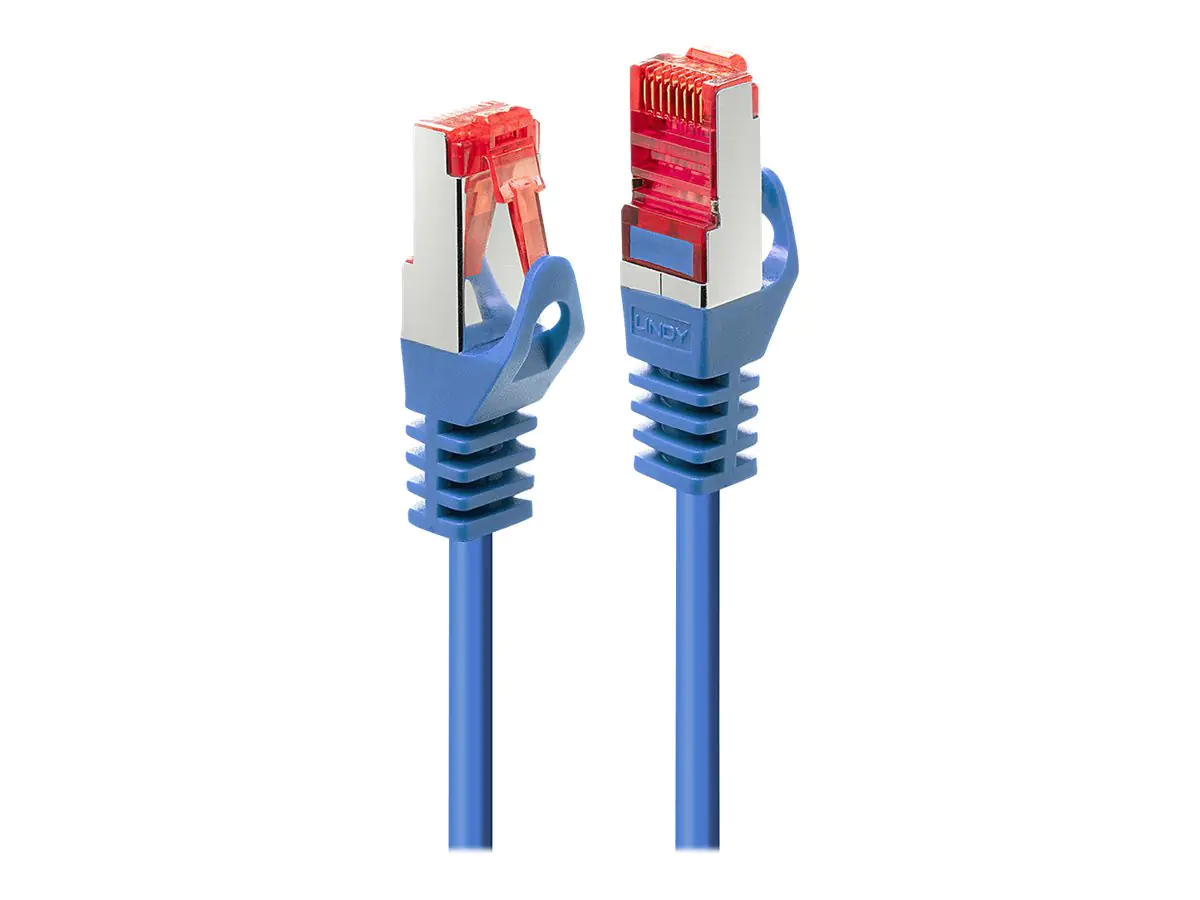 Lindy Basic - Patch-Kabel - RJ-45 (M) zu RJ-45 (M) - 1.5 m - SFTP, PiMF - CAT 6 - geformt, ohne Haken, verseilt - Blau