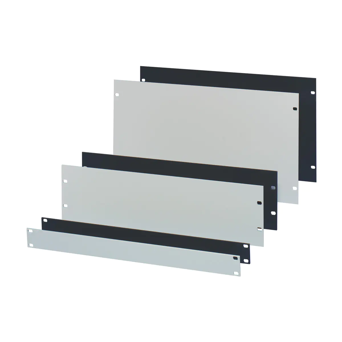 Schroff - Rackpaneel - Vorderseite - RAL 7035 - 3U - 48.3 cm (19")