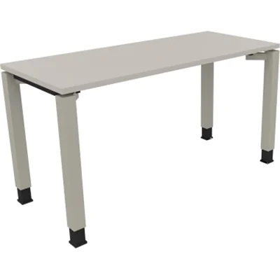 Schreibtisch Vierfuß Quadratrohr B1400xT600xH680-820 si/Lichtgrau Schreibtisch Vierfuß Quadratrohr B1400xT600xH680-820 si/Lichtgrau