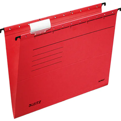 Leitz Hängemappe ALPHA® DIN A4 275g/m² Pendareckarton, recycelt rot 25 St./Pack.