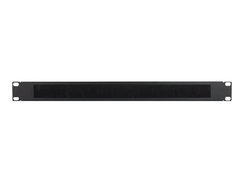 Inter-Tech - Kabel-Aufbewahrungsleiste mit Bürstenstreifen - Schwarz - 1U - 48.3 cm (19")
