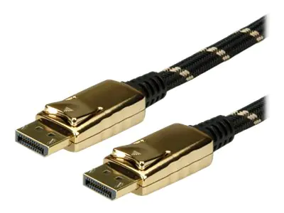 Roline Gold - DisplayPort-Kabel - DisplayPort (M) bis DisplayPort (M) - 10 m - Schwarz, Gold Roline Gold - DisplayPort-Kabel - DisplayPort (M) bis DisplayPort (M) - 10 m - Schwarz, Gold