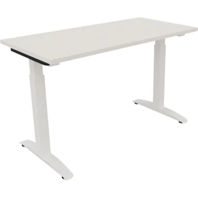 Schreibtisch Kufe Einzels. Quadrat B1200xT600xH650-850 ws/Weiß Schreibtisch Kufe Einzels. Quadrat B1200xT600xH650-850 ws/Weiß