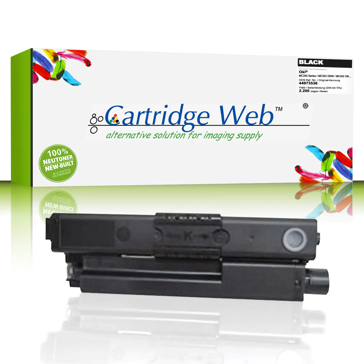 Cartridgeweb Toner kompatibel zu Oki 44973536 schwarz 2.200 Seiten Cartridgeweb Toner kompatibel zu Oki 44973536 schwarz 2.200 Seiten