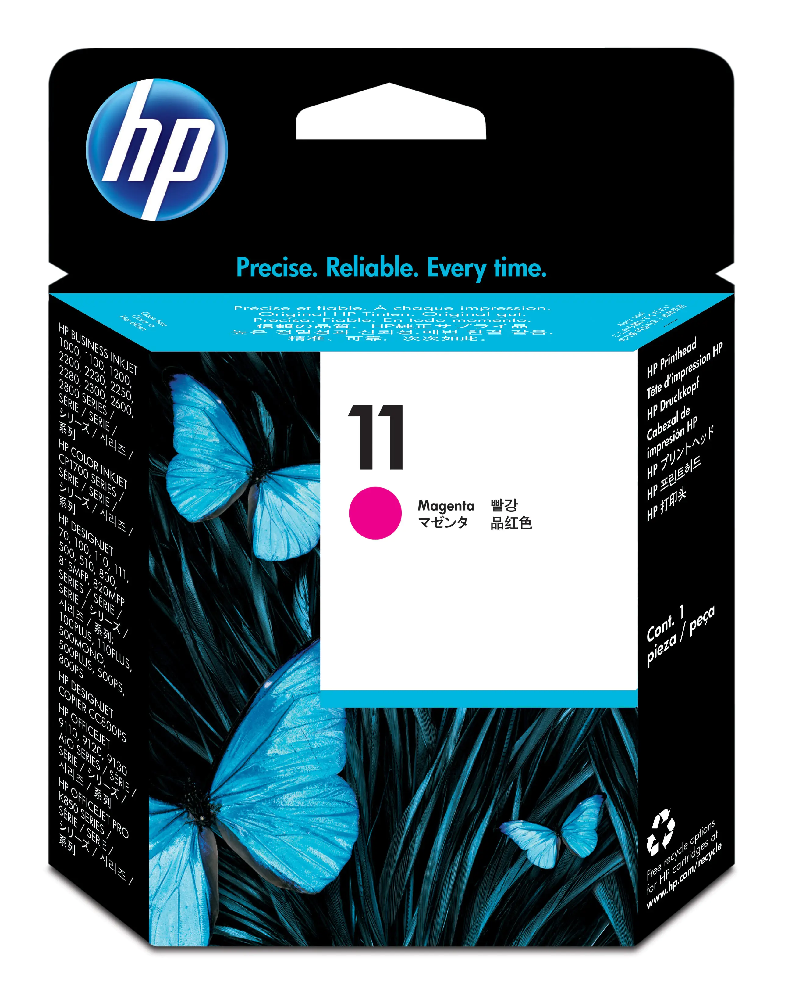 HP 11 - Magenta - Druckkopf - für Business Inkjet 1000, 1200, 2800; DesignJet 11X, 500, 510, 70, 820; Officejet Pro K850 HP 11 - Magenta - Druckkopf - für Business Inkjet 1000, 1200, 2800; DesignJet 11X, 500, 510, 70, 820; Officejet Pro K850