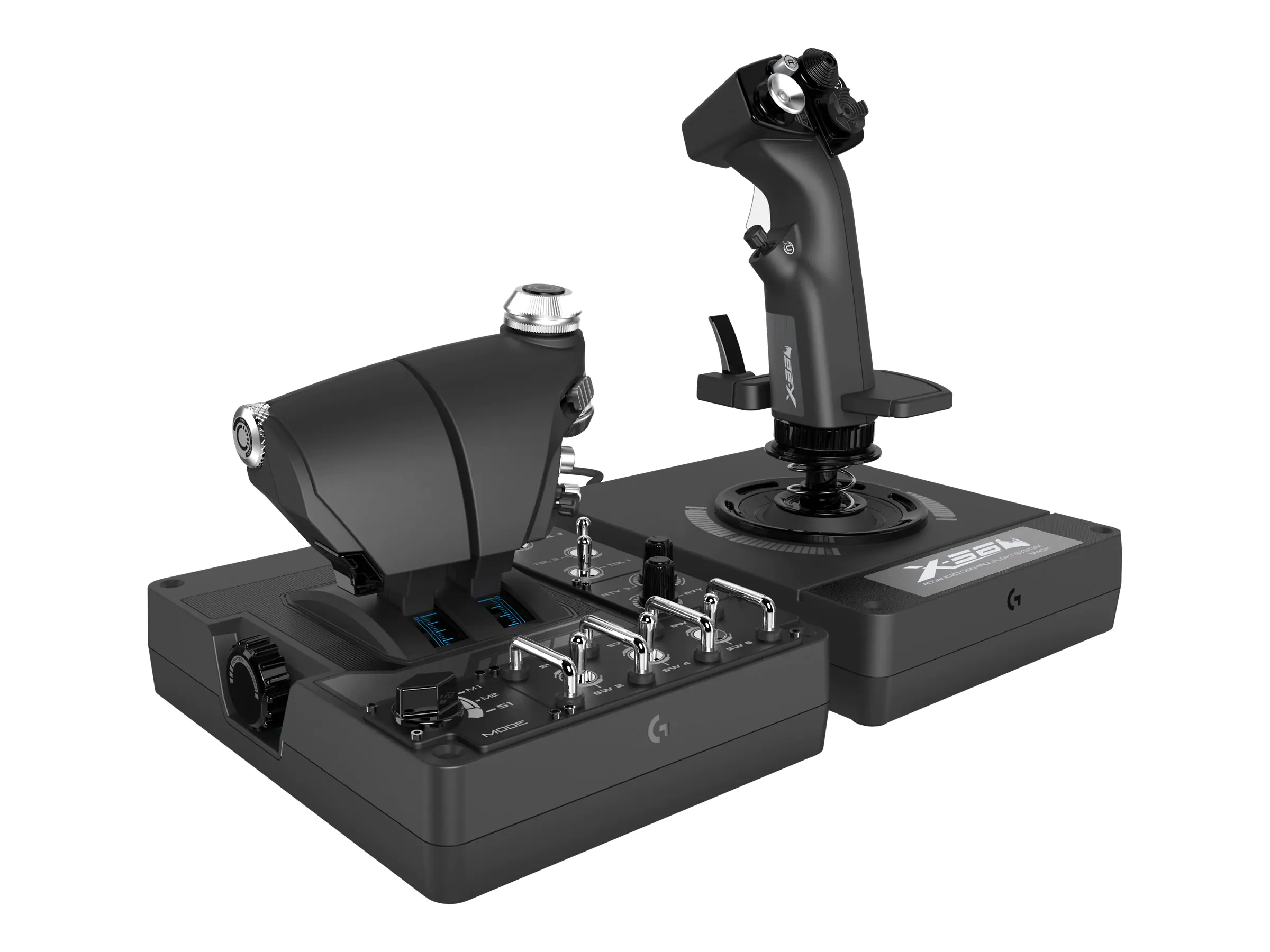 Logitech X56 H.O.T.A.S. - Joystick und Gasregler - kabelgebunden - für PC