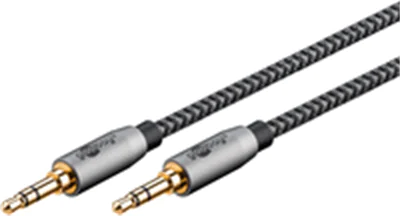 Goobay Audio Verbindungskabel AUX 3.5 mm stereo 3 m Sharkskin Grey - Klinke 3.5