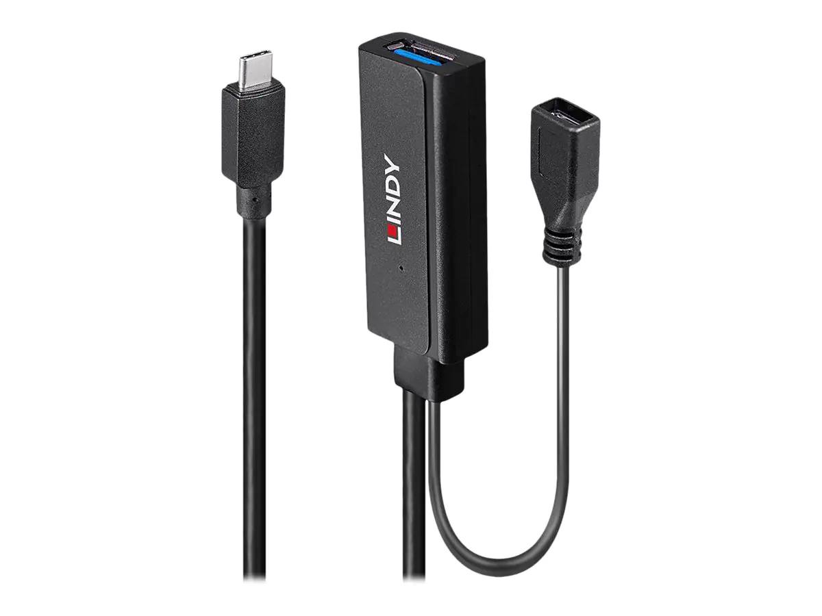 Lindy - USB-Kabel - USB Typ A, Micro-USB Typ B (W) zu 24 pin USB-C (M) - USB 3.2 Gen 1 - 3 m - rund - Schwarz
