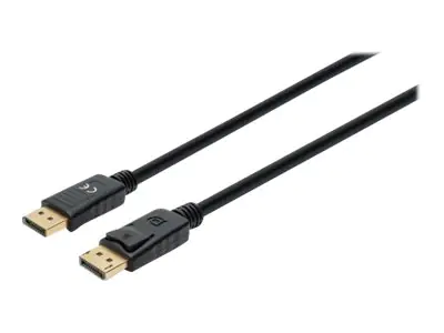 Manhattan DisplayPort 1.4 Cable, 8K@60hz, 1m, PVC Cable, Male to Male, With Latches, Fully Shielded, Black, Lifetime Warranty, Polybag - DisplayPort-Kabel - DisplayPort (M) zu DisplayPort (M) - DisplayPort 1.4 - 300 V - 1 m - Support von 4K 120 Hz, Suppor