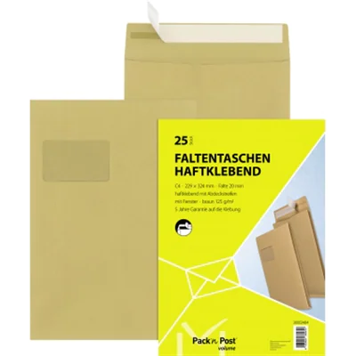 MAILmedia Faltentasche 30002484 C4 hk mF 20mmFalte br 25 St./Pack. MAILmedia Faltentasche 30002484 C4 hk mF 20mmFalte br 25 St./Pack.