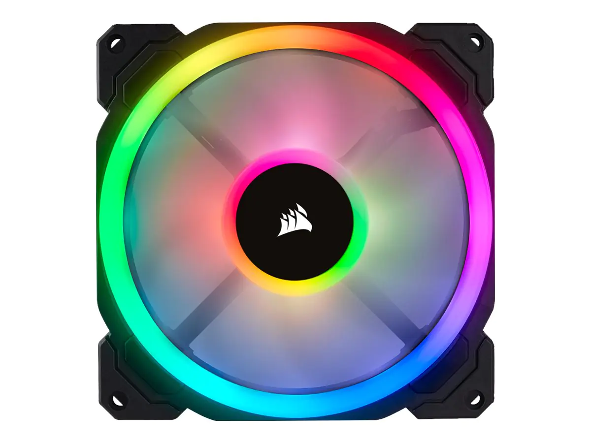 Corsair LL Series LL140 RGB Dual Light Loop - Gehäuselüfter - 140 mm - weiß, Blau, Gelb, Rot, grün, orange, violett