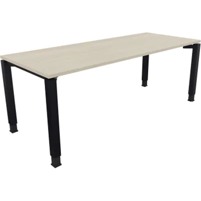 Schreibtisch Vierfuß Quadratrohr B2000xT800xH680-820 an/Akazie hell Schreibtisch Vierfuß Quadratrohr B2000xT800xH680-820 an/Akazie hell