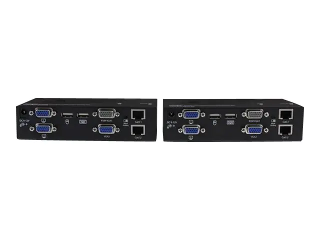 StarTech USB Dual VGA KVM Verlängerung bis zu 200m - KVM Extender über Cat5 UTP Netzwerkkabel 2x VGA Buchse, 2x USB Buchse - 1920x1200 - KVM-Extender - über CAT 5 - bis zu 200 m - für P/N: SVA12M2NEUA, SVA12M5NA