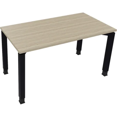Schreibtisch Kufe Einzels. Quadrat B1400xT700xH650-850 an/Eiche Natur