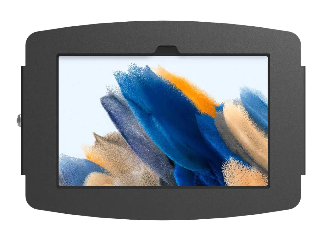 Compulocks Galaxy Tab A8 10.5" Space Enclosure Wall Mount - Gehäuse - für Tablett - verriegelbar - hochwertiges Aluminium - Schwarz - Bildschirmgröße: 26.7 cm (10.5") - Montageschnittstelle: 100 x 100 mm - Wandmontage - für Samsung Galaxy Tab A8 (10.5 Zol