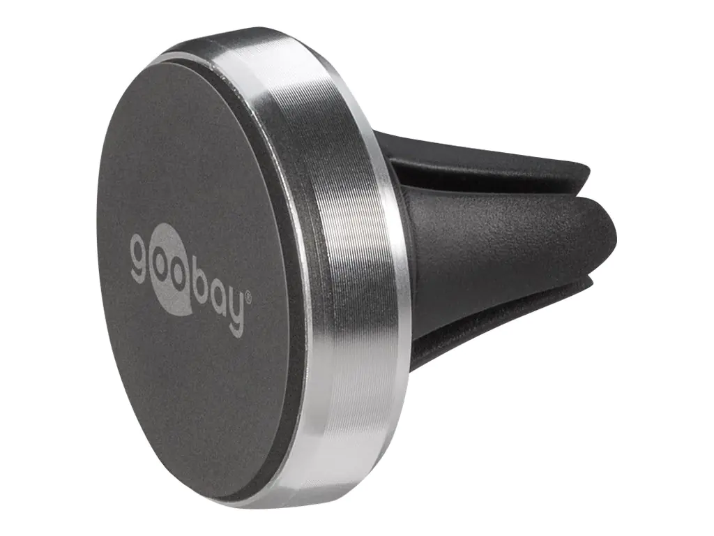 goobay Metal Slim Design - Halterung für Kfz für Handy - Schwarz, Silber