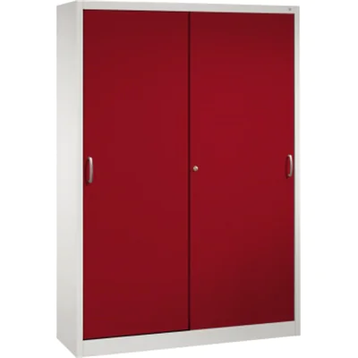 C P Stahlschrank 2149-00 S10053 lichtgrau rubinrot 8 Fachböden 160.0 x 40.0 214900S10053
