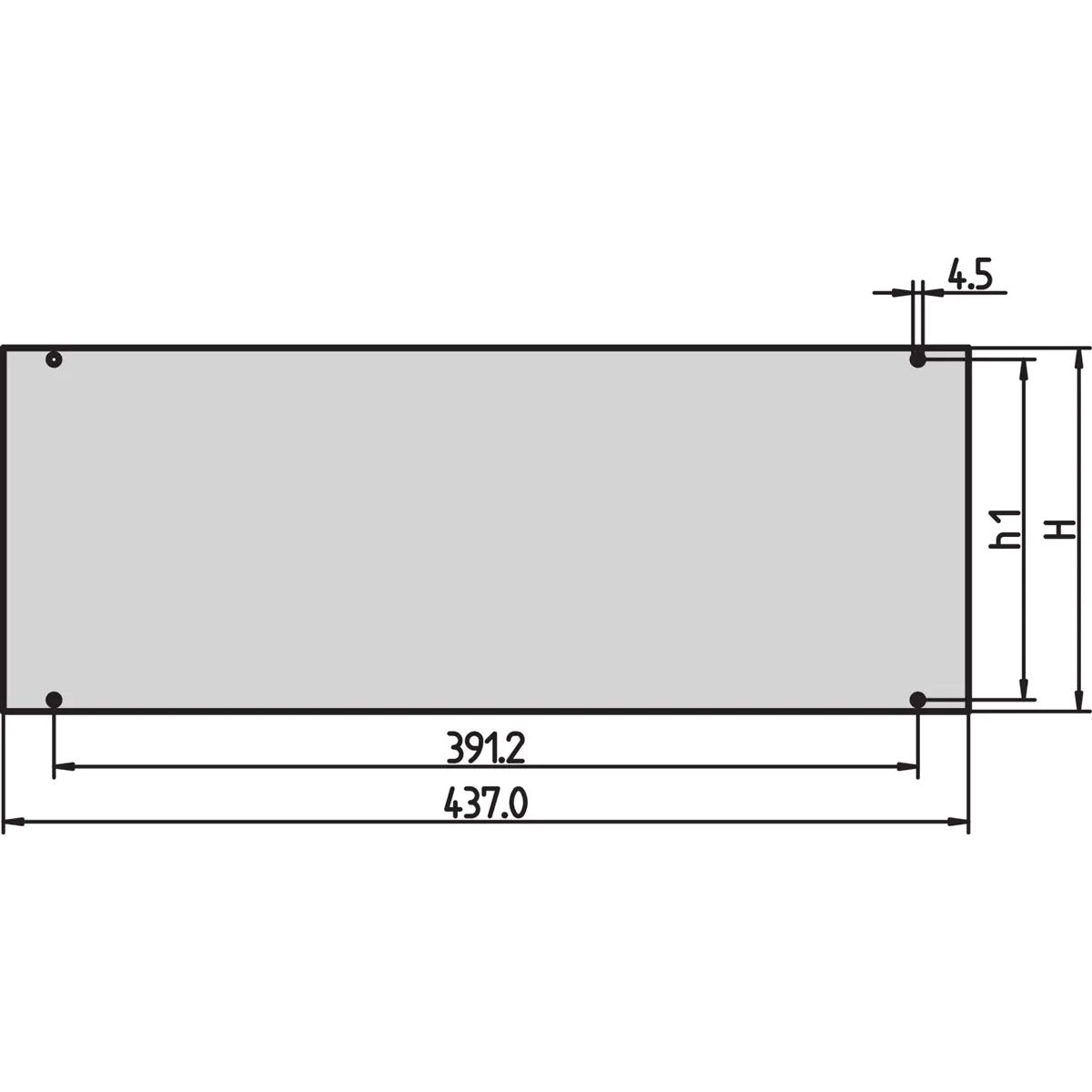 SCHROFF Rackpaneel - Vorderseite - 4U - 48.3 cm (19")