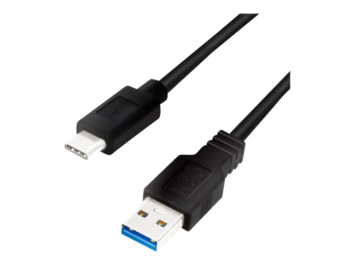 LogiLink - USB-Kabel - USB Typ A (M) zu 24 pin USB-C (M) - USB 3.2 Gen 1 - 3 A - 50 cm - Schwarz