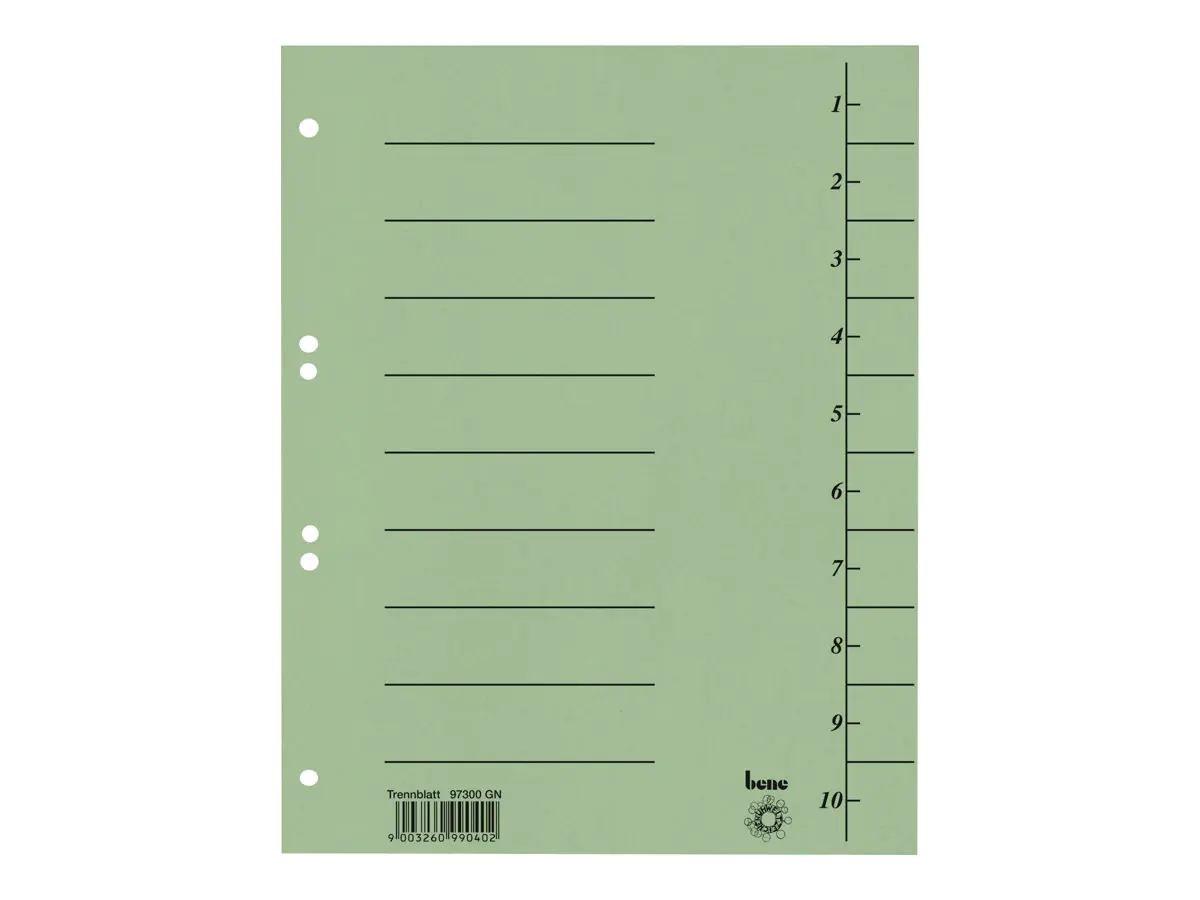 Bene Trennelement - für A4 (210 x 297 mm) 97300GN
