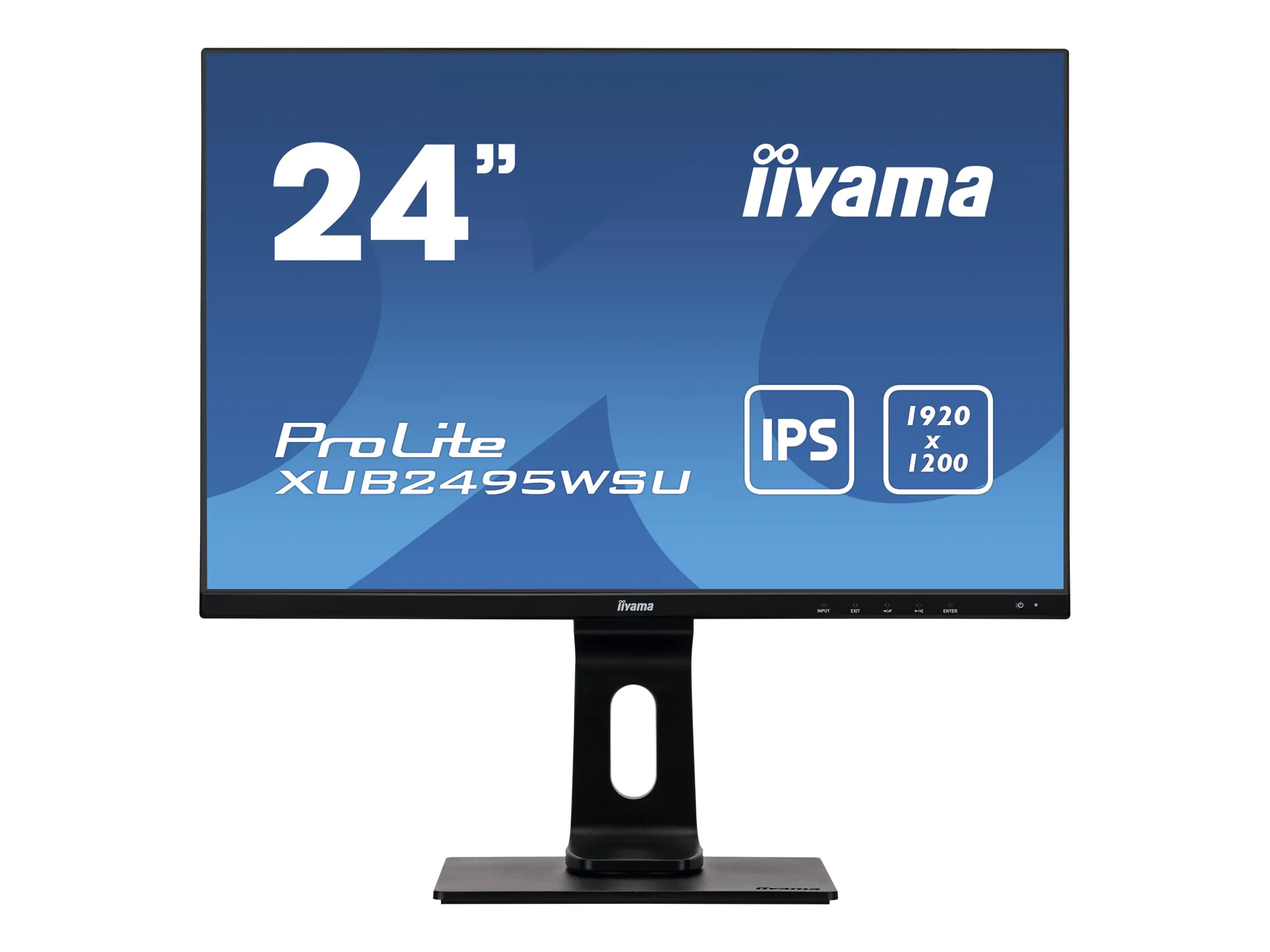Iiyama ProLite XUB2495WSU-B3 - LED-Monitor - 61.13 cm (24.1") - 1920 x 1200 Full HD (1080p) @ 60 Hz - IPS - 300 cd/m² - 1000:1 - 5 ms - HDMI, VGA, DisplayPort - Lautsprecher - mattschwarz
