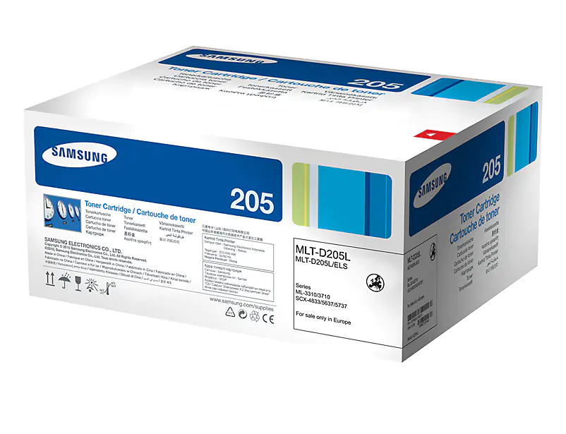 Samsung MLT-D205L - Mit hoher Kapazität - Schwarz - Original - Tonerpatrone - für ML-3310, 3312, 3710, 3712; SCX-4833, 4835, 5637, 5639, 5737, 5739 Samsung MLT-D205L - Mit hoher Kapazität - Schwarz - Original - Tonerpatrone - für ML-3310, 3312, 3710, 3712; SCX-4833, 4835, 5637, 5639, 5737, 5739