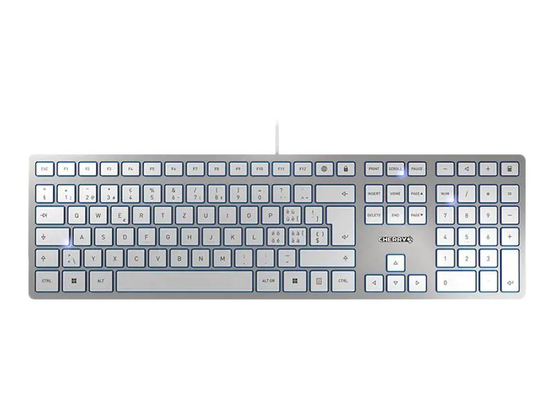 CHERRY KC 6000 SLIM - Tastatur - USB - Schweiz - Tastenschalter: CHERRY SX - Silber