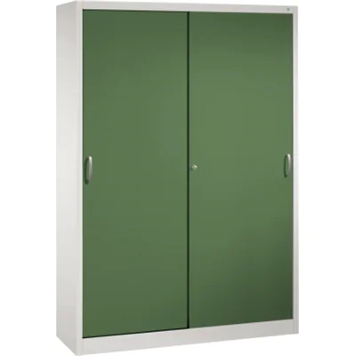 C P Stahlschrank 2149-00 S10059 lichtgrau rededagrün 8 Fachböden 160.0 x 40.0 195.0 214900S10059