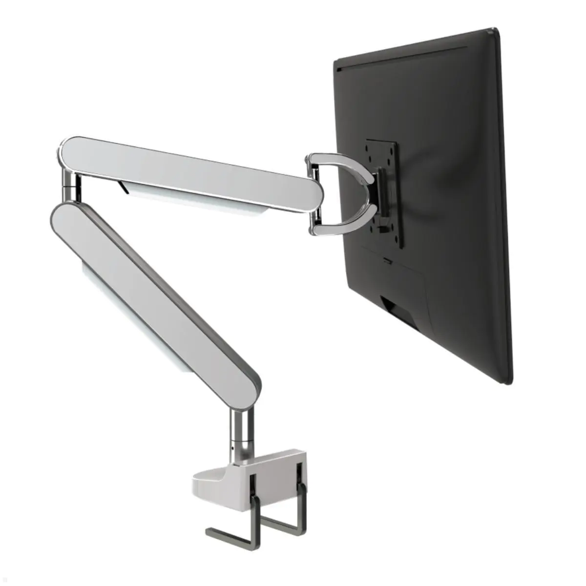 Bachmann ZG1 MONITORARM mit Tischklemme bis 34 Zoll, Aluminium chrom