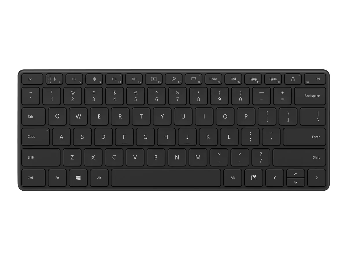 Microsoft Designer Compact - Tastatur - kabellos - Bluetooth 5.0 - International Englisch - mattschwarz
