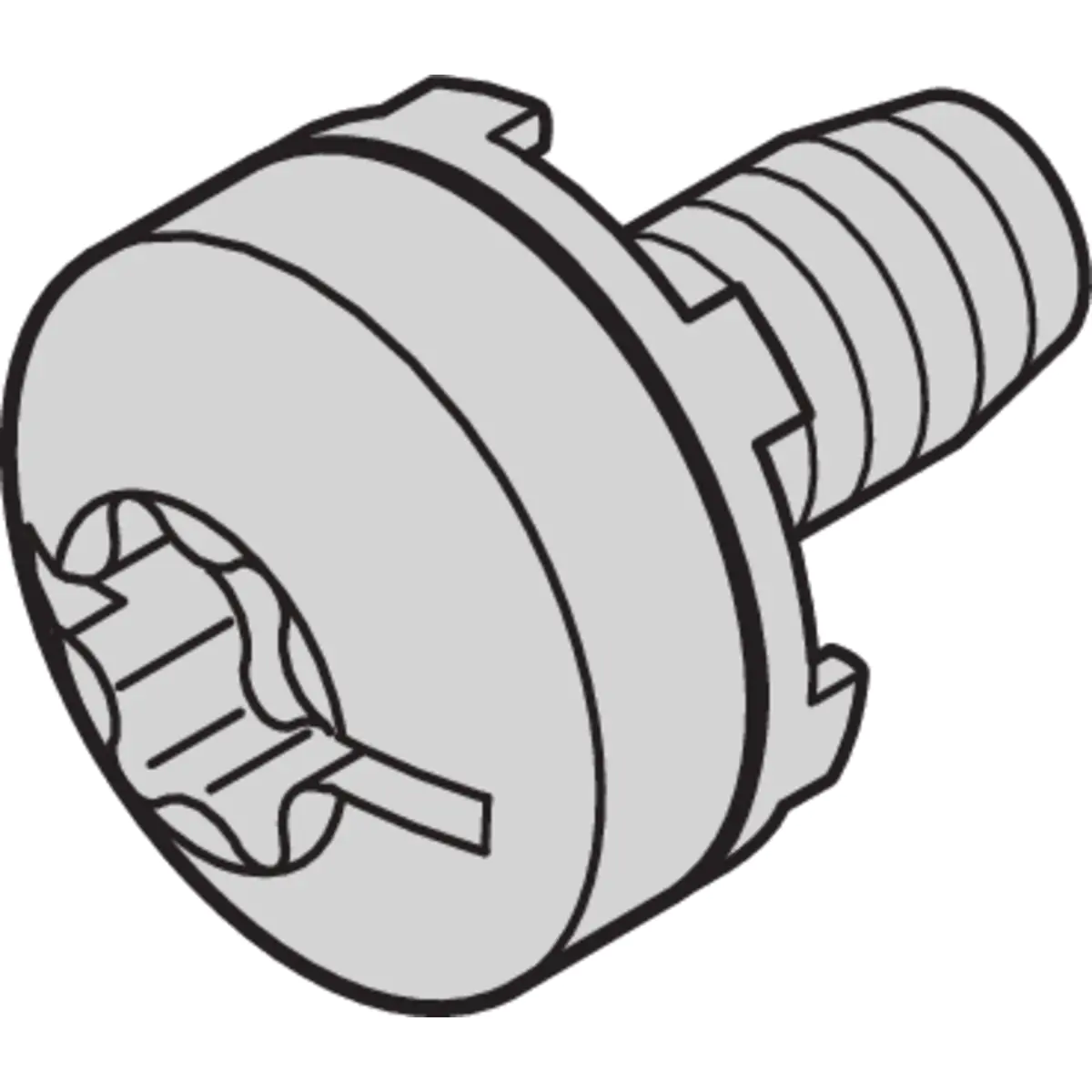 SCHROFF KIT SCREW TAPTITE M6X10 (50X)