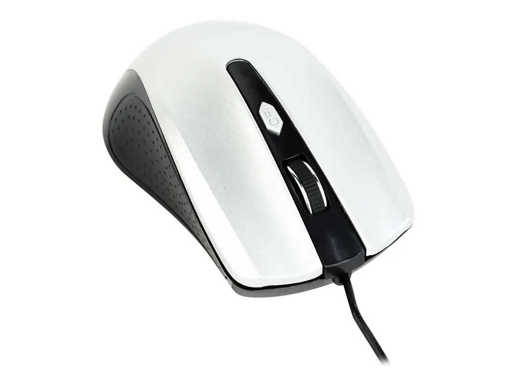 Gembird MUS-4B-01-BS - Maus - optisch - 4 Tasten - kabelgebunden - USB - Schwarz, Silber