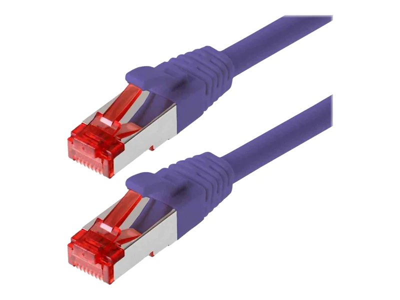 Helos - Patch-Kabel - RJ-45 (M) zu RJ-45 (M) - 3 m - SFTP, PiMF - CAT 6a - halogenfrei, geformt - lila Helos - Patch-Kabel - RJ-45 (M) zu RJ-45 (M) - 3 m - SFTP, PiMF - CAT 6a - halogenfrei, geformt - lila
