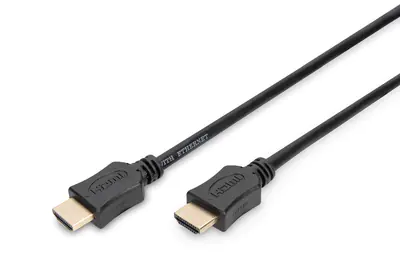ASSMANN - HDMI-Kabel mit Ethernet - HDMI männlich zu HDMI männlich - 3 m - Dreifachisolierung - Schwarz